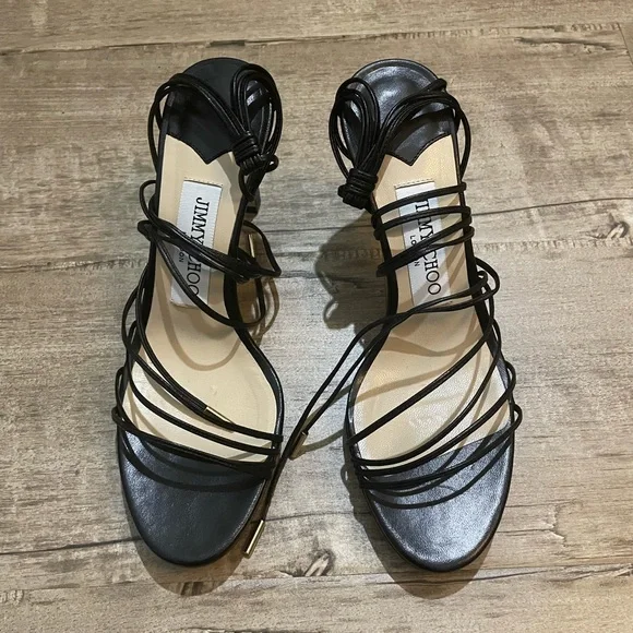 Jimmy Choo Antia 85mm Leather Sandals Sz 36 LIKE NEW - Picture 5 of 9